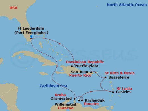 Itinerary map