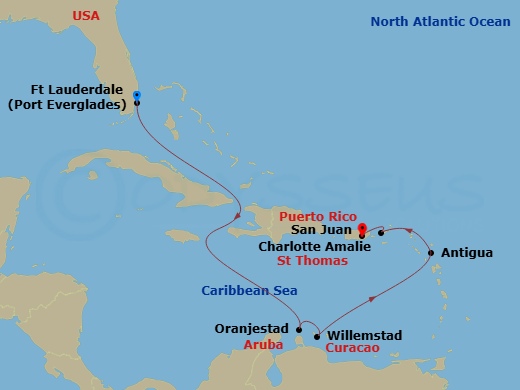 Itinerary map