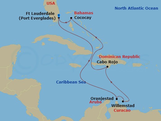 Itinerary map