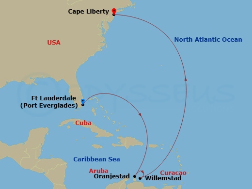 Itinerary map