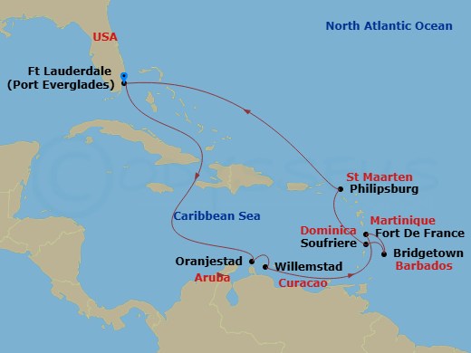 Itinerary map