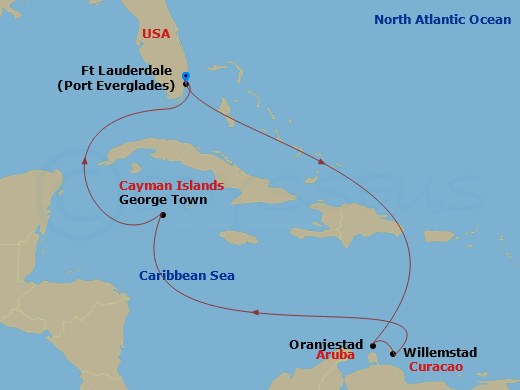 Itinerary map