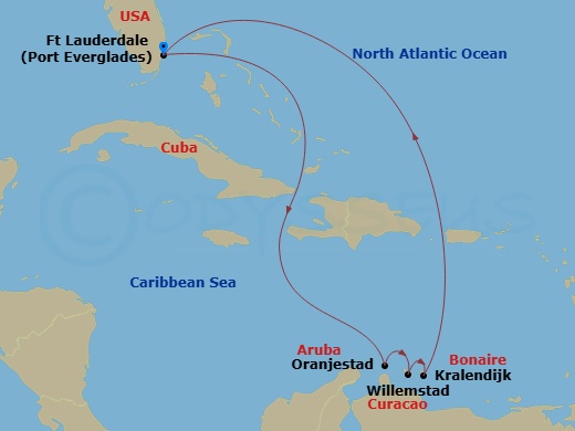 Itinerary map
