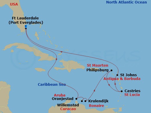 Itinerary map