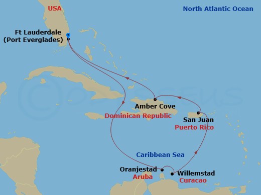 Itinerary map