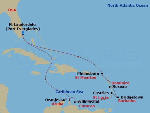 Itinerary map