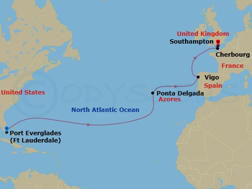 Itinerary map