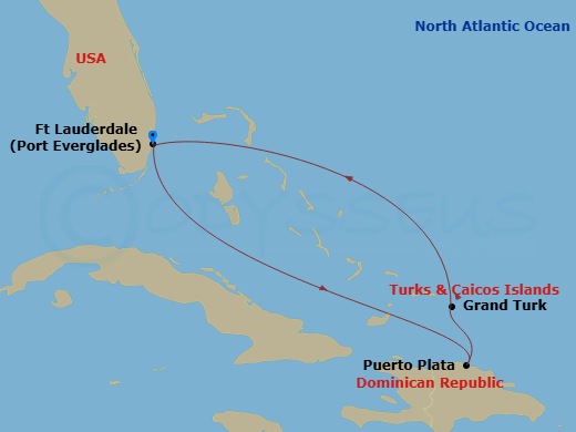 Itinerary map