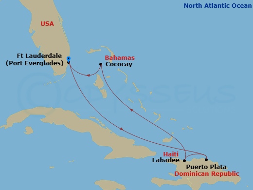 Itinerary map