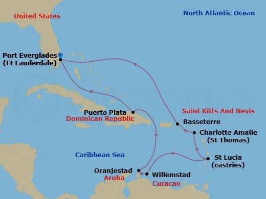 Itinerary map