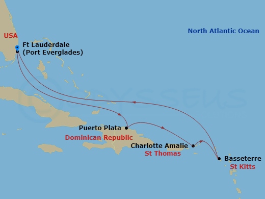 Itinerary map