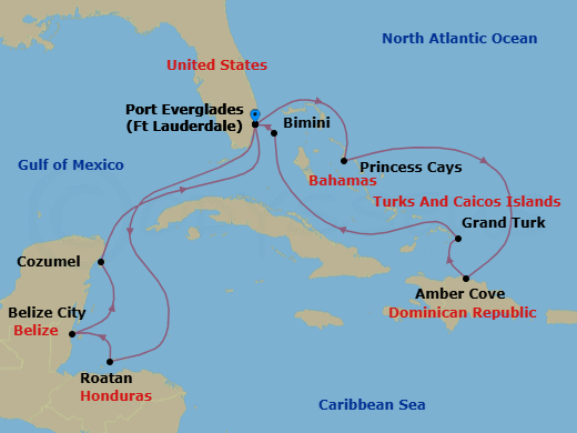Itinerary map