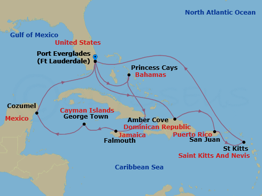 Itinerary map