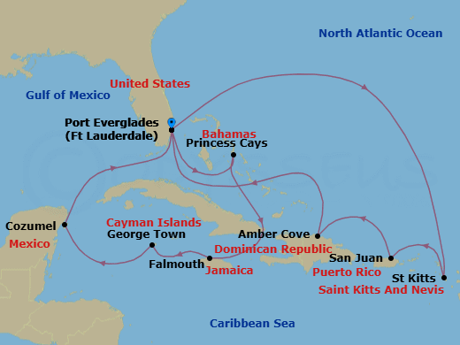 Itinerary map