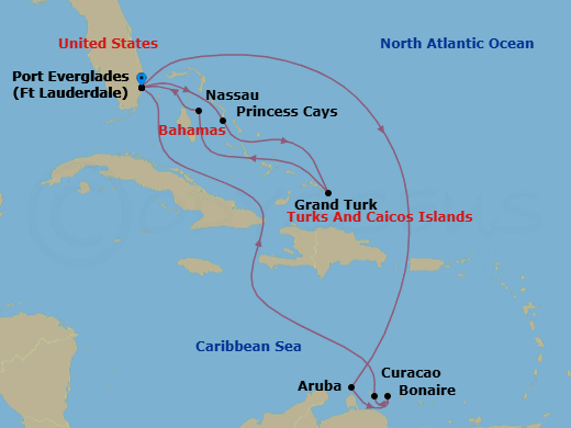 Itinerary map