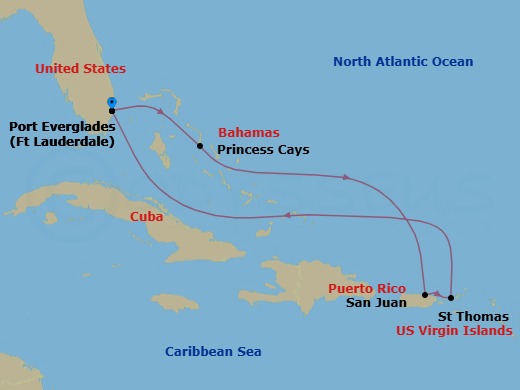 Itinerary map