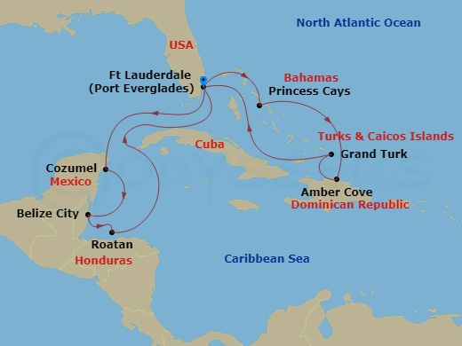 Itinerary map