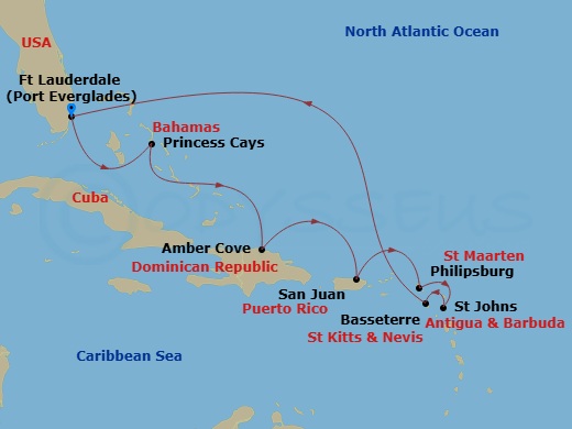 Itinerary map