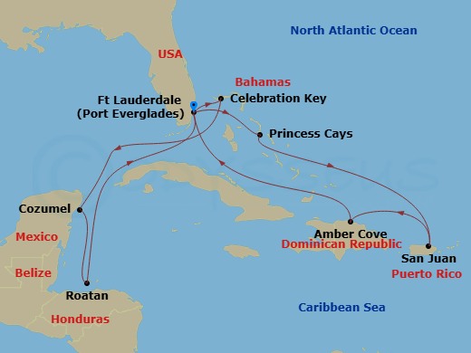 Itinerary map
