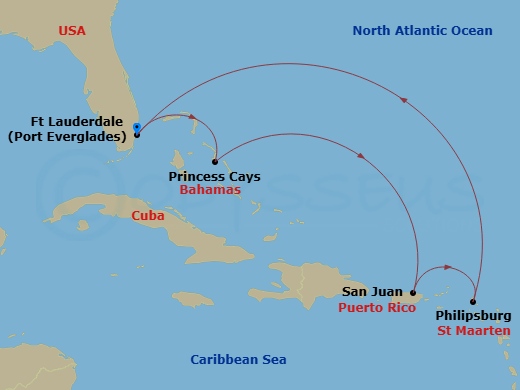 Itinerary map