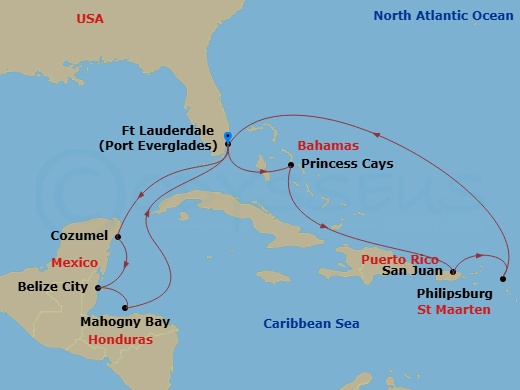 Itinerary map