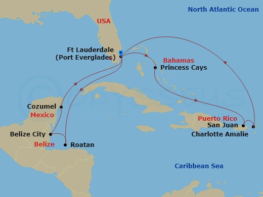 Itinerary map