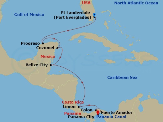 Itinerary map