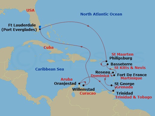 Itinerary map
