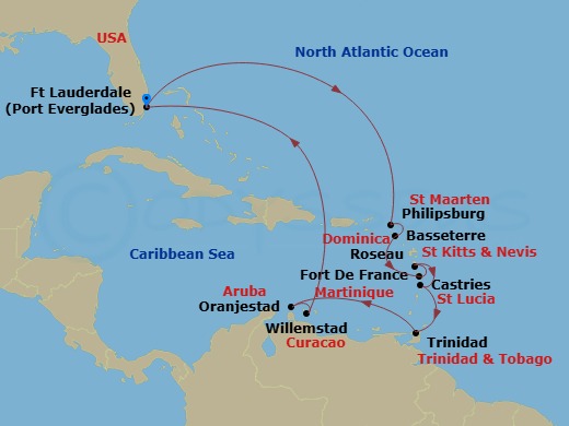 Itinerary map