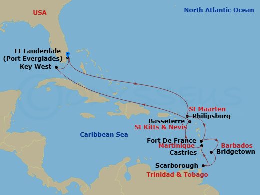 Itinerary map