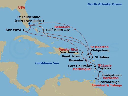 Itinerary map