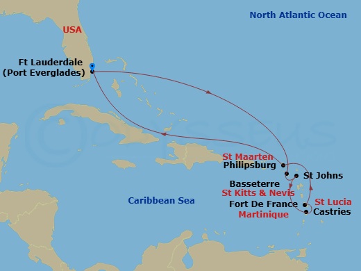 Itinerary map