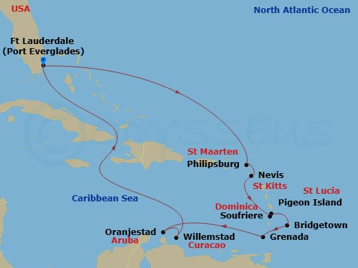 Itinerary map
