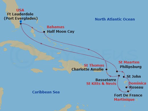 Itinerary map