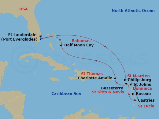 Itinerary map