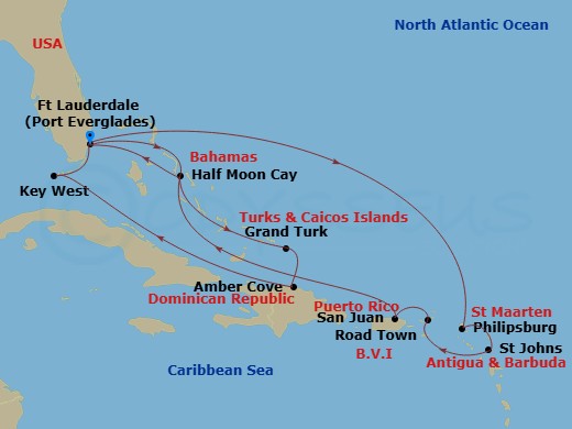 Itinerary map