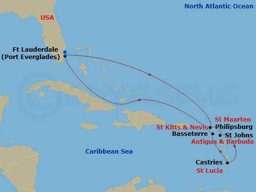 Itinerary map