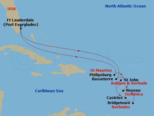 Itinerary map