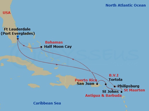 Itinerary map