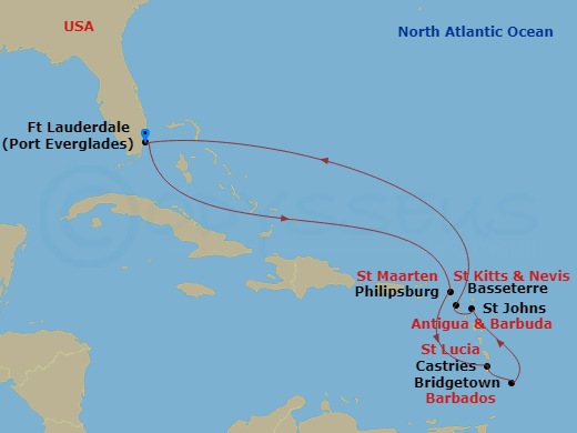 Itinerary map