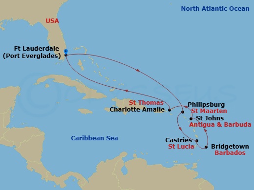 Itinerary map