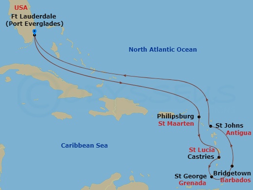 Itinerary map