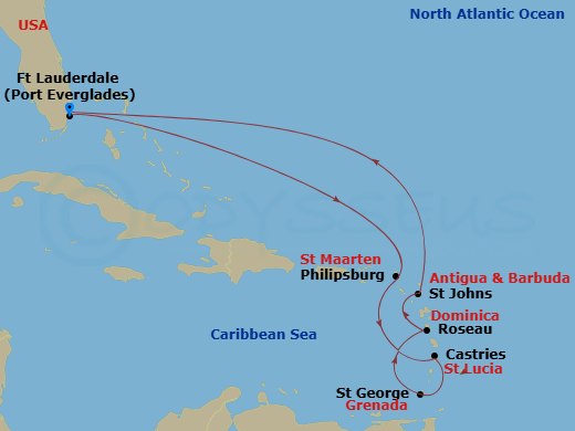 Itinerary map