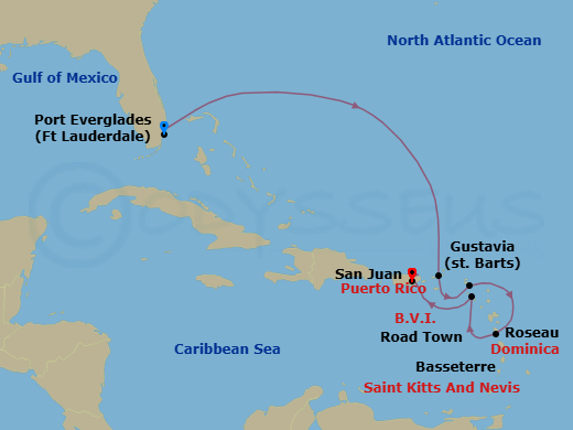 Itinerary map