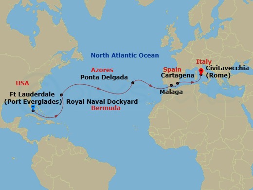 Itinerary map