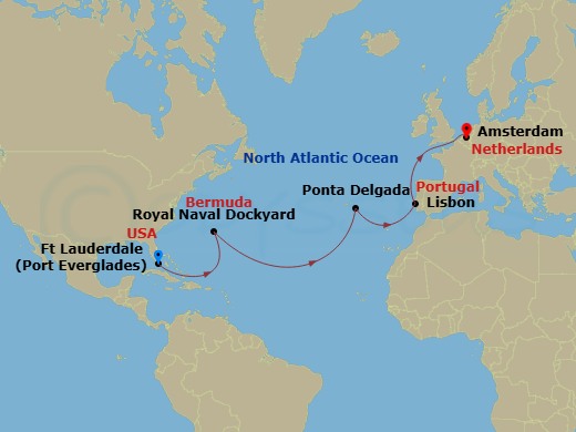 Itinerary map