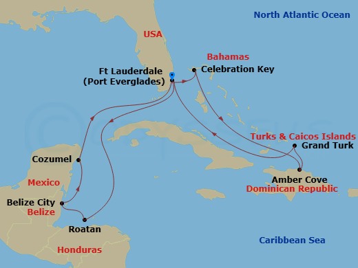 Itinerary map