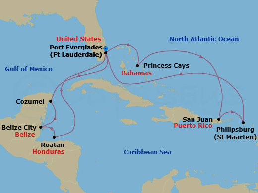 Itinerary map