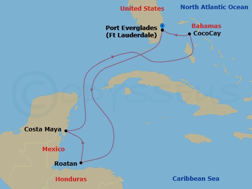 Itinerary map