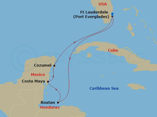 Itinerary map